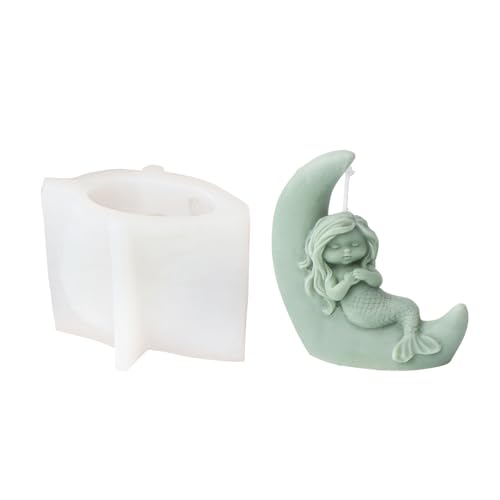 WKabnkn Schöne Meerjungfrau Kerze Silikonform Seifenharz Gips Machen Werkzeug Kuchen Schokolade Home Decor Geburtstagstorte WKabnkn Schöne Meerjungfrau Kerze Silikonform Seifenharz Gips Machen Werkzeug Kuchen Schokolade Home Decor Geburtstagstorte von WKabnkn