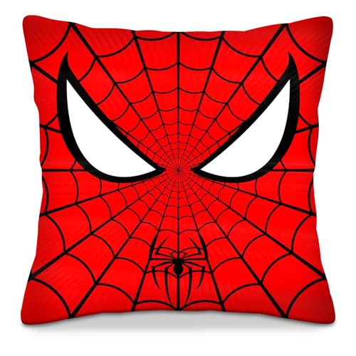 WKxinxuan Children's Spider Cushion Cover 45 X 45 cm Spider Kissen bezug Flauschig Weich Dekorative Super Hero Kissen bezug Marvel Kissenbezug Home Soft & Comfortable von WKxinxuan