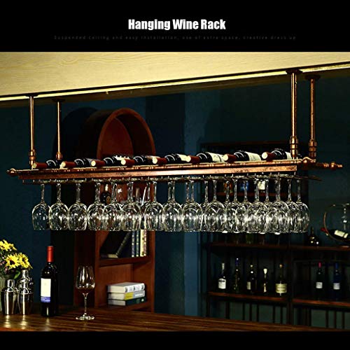 WLABCD Bar Weinregal Restaurant Wandmontierter Weinflaschenregal, Einstellbarer Weinglasgestell, Stemware Rack Champagner Glasgestellhalter Mit Schrauben,60X30 Cm. von WLABCD