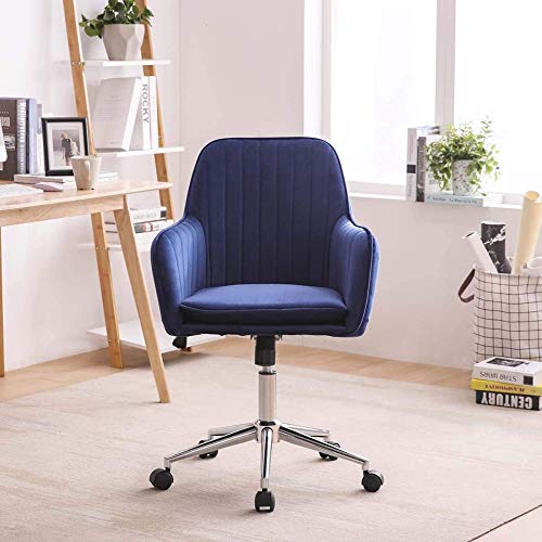 WLABCD Büro Stühle Zum Erwachsene,Pc Computer 360 ° Swivel Höhe Einstellbar Stuhl Schaukelnd Stuhl Mit Räder Rezeption Stuhl [Energie Klasse a +++] D/Blau/Abschnitt a von WLABCD
