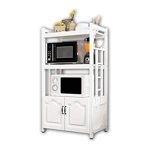 WLABCD Kitchen Bathroom Shelf,4-Tiers Kitchen Storage Rack Microwave Oven Rack with Lockers with Adjustable Shelves, Compact Multipurpose Shelf Display Rack,60cm*40cm*130cm WLABCD Kitchen Bathroom Shelf,4-Tiers Kitchen Storage Rack Microwave Oven Rack with Lockers with Adjustable Shelves, Compact Multipurpose Shelf Display Rack,60cm*40cm*130cm von WLABCD
