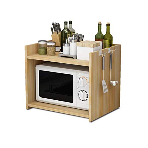 WLABCD Kitchen Bathroom Shelf,Kitchen Microwave Oven Racks Wooden 2-Tier with Hook Spice Seasoning Rack Storage Shelf Kitchenware Bracket Corner Rack Floor-Standing Light Walnut WLABCD Kitchen Bathroom Shelf,Kitchen Microwave Oven Racks Wooden 2-Tier with Hook Spice Seasoning Rack Storage Shelf Kitchenware Bracket Corner Rack Floor-Standing Light Walnut von WLABCD