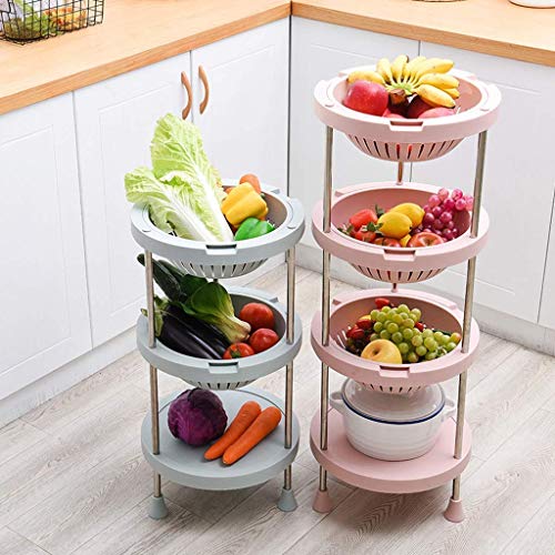WLABCD Kitchen Bathroom Shelf,Utility Shelf Storage Organizer - Multifunction Standing Shelf - Movable Shelf - Large Capacity,Kitchen,Bedroom,Bathroom,Blue,33.5CM*33.5CM*63CM von WLABCD