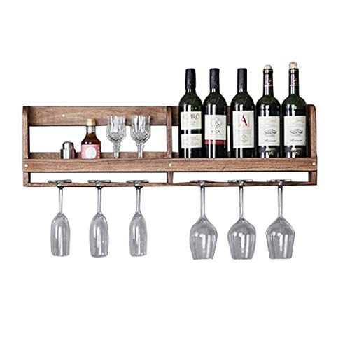 WLABCD Weinregal, Bar, Restaurant, Hängen, Weinglas-Rack, Regalhalter Weinbecher-Halter Hängen 5 Weinglas-Regal-Rack-Speichergerät Organizer-Arbeitsplatte,90X9X25 Cm. von WLABCD