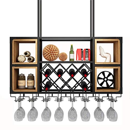 WLABCD Weinregal, Bar, Restaurant, Weinglas-Rack, Home Eisen-Kunst-Rote Wandmontage Hängende Hängende Stemware-Halter Massivholz Stemware-Halter Hängen Auf Dem Kopf,120X25X61Cm WLABCD Weinregal, Bar, Restaurant, Weinglas-Rack, Home Eisen-Kunst-Rote Wandmontage Hängende Hängende Stemware-Halter Massivholz Stemware-Halter Hängen Auf Dem Kopf,120X25X61Cm von WLABCD