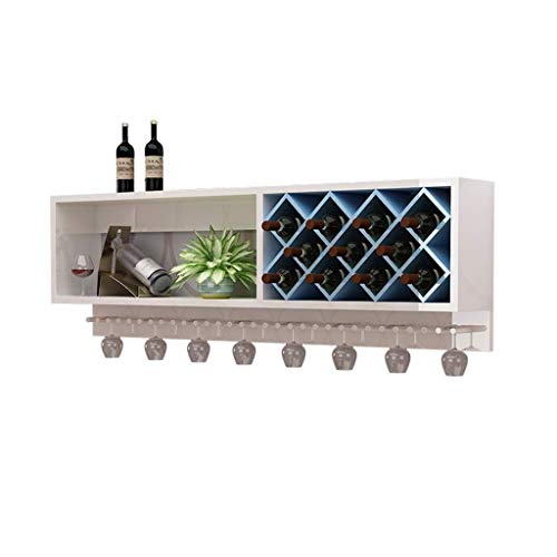 WLABCD Weinregal Home Rot Halter Restaurant Bar Massivholz Mehrzweck Wallmontierte Weinglasgestell,180 * 52 Cm. von WLABCD