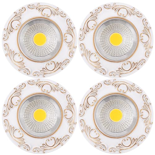 WLBHWL 3-farbige Dimmbare 4,5-Zoll-LED-Einbauleuchte Mit Weißer Prallverkleidung - 4er-Pack Ultradünne Runde Deckenleuchte, Panel-Leuchte Für Wohn- Und Geschäftsräume WLBHWL 3-farbige Dimmbare 4,5-Zoll-LED-Einbauleuchte Mit Weißer Prallverkleidung - 4er-Pack Ultradünne Runde Deckenleuchte, Panel-Leuchte Für Wohn- Und Geschäftsräume von WLBHWL