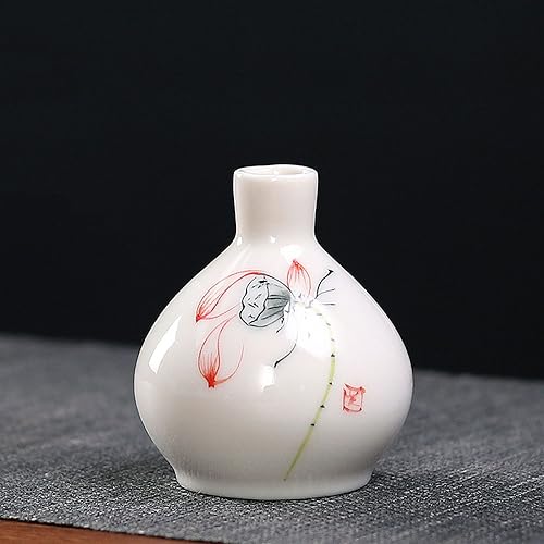 WLBHWL Handbemalte Keramikvase Für Wohndekoration, Künstlerische Vase Kleine Blumen, Für Wohndekoration Kleine Knospe Dekorative Blumenvase von WLBHWL