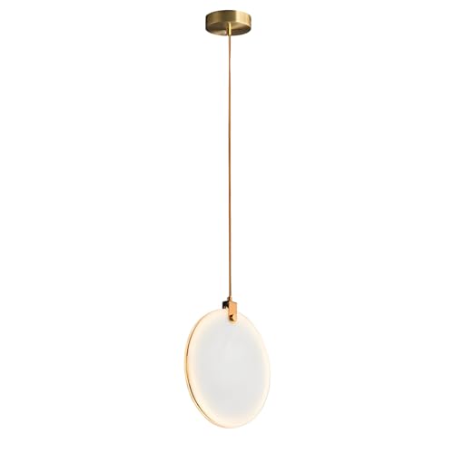 WLBHWL Moderne Kreisförmige LED-Pendelleuchte, Minimalistische Natürliche Alabaster-LED-Hängelampe, Verstellbare Hängeinselleuchte Für Schlafzimmer, Wohnzimmer, Küchenspüle von WLBHWL