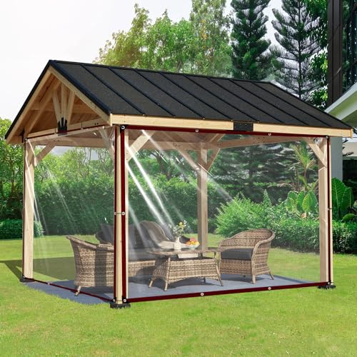 Transparente Plane - mit öSen Abdeckplane Wasserdicht 2X4m Durchsichtige Tarp Plane für Gartenmöbel Pflanzen Gewächshaus Pet Hutch Dach von WLBXDRZK