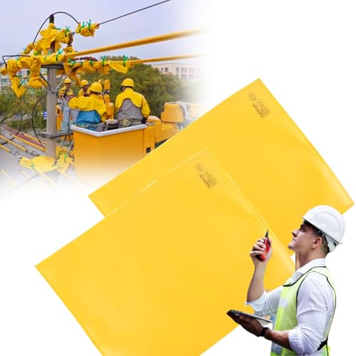 Elektrisch Isolierte 2er-Pack Elektrische Isolierdecke, 400 V 10 KV Hochspannungs-Isolierdecke, Schutzabdeckungen Gegen Stromschläge(10kv,40x50cm/1.3x1.6ft)) von WLCGYD