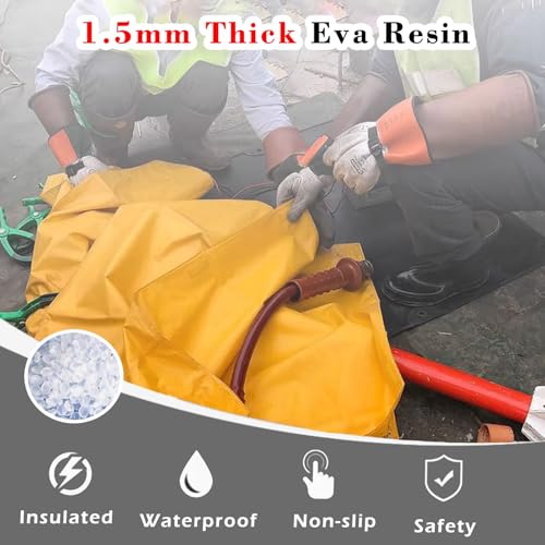 Elektrisch Isolierte Hochspannungs-Isolierdecke Für Elektrozäune, Isolierte Sicherheitsmatten, 40 50 100 200 150 Cm Elektroschockdecken(8pc 10kv,80x100cm(2.6x3.3ft)) von WLCGYD