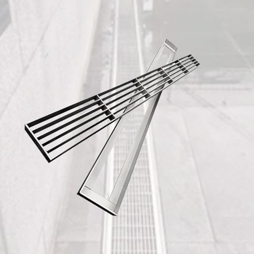 Entwässerungsrinne 5 10 15 20 25 30 35 40 45 50 55 60 Cm Breiter Kanal-Abflussrost, Lineare Bodenentwässerungsgrabenabdeckung Für Terrassen-Pooldecks(100x60X3cm/39.4x24in) von WLCGYD