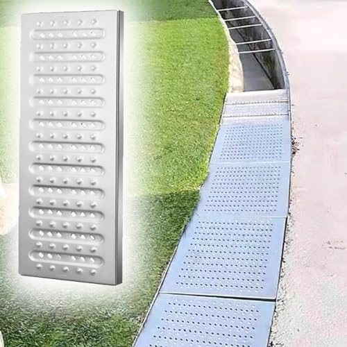 Entwässerungsrinne Terrassen-Entwässerungsrinne Aus Edelstahl, 10 15 20 25 30 35 40 Cm Breit, Entwässerungssystem, Entwässerungsgitter(58x20cm/22.8x7.8in) von WLCGYD