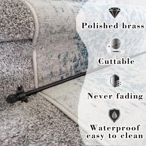 WLCGYD Treppenteppichstangen Schwarze Treppenstangen Für Teppichläufer, 50 60 70 80 90 100 110 120 cm, Stangen Für Befestigen Von Laufenden Teppichen(13pcs,71cm(28in)) von WLCGYD