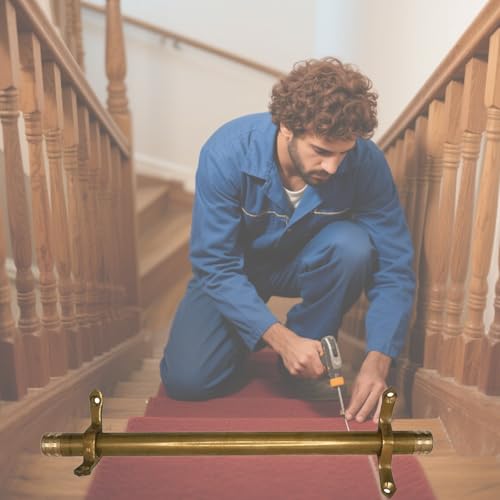 WLCGYD Treppenteppichstangen Treppenläufer-Hardware-Kit, 70 80 90 100 110 120 cm Lange Treppenrohrstange, Dekorative Metallstange Hält Teppichläufer Auf Treppen(13pcs,L36inch(91cm)) von WLCGYD