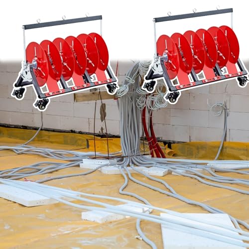 kabelabroller 2er-Pack Wire Caddy Electrical, Kabel-Organizer-Rack In Bauunternehmerqualität Für Den Fabrikarbeitsplatz, Kabelspulenhalter(L-51cm/20in) von WLCGYD