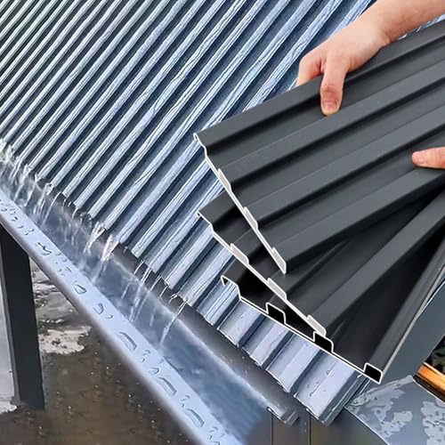 welldachplatten Aluminium-Dachplatten, 6 Zoll Breite Metallverkleidungsplatten Außen Für Pergola/Schuppen/Garage, Carport/Gangdach, Dachverkleidung(3pc,120IN/305CM/10FT) von WLCGYD