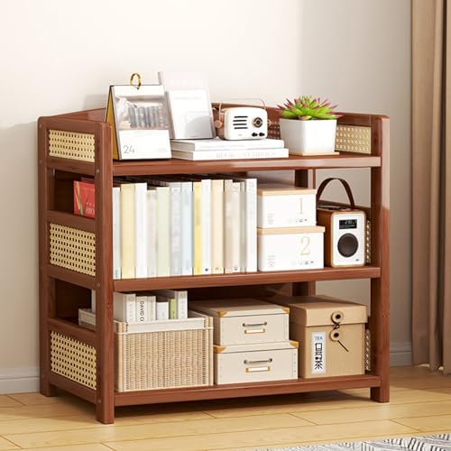 WLCNYL Produktvitrine aus Bambus, Vitrine aus Kunststoff-Rattan, offene Vitrinen, mit Einer Tragfähigkeit von bis zu ca. 280 Catty, geeignet für Arbeitszimmer usw. (Farbe: Braun, Größe: 31,4 x 9, von WLCNYL