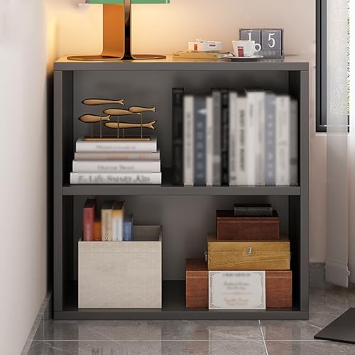 WLCNYL Standvitrine, vollständig geöffnete Vitrine, 2–4 Ebenen optional, geeignet für Arbeitszimmer, Küche, Büro usw. (Farbe: Grau, Größe: 23,6 x 11,8 x 23,6 Zoll) von WLCNYL