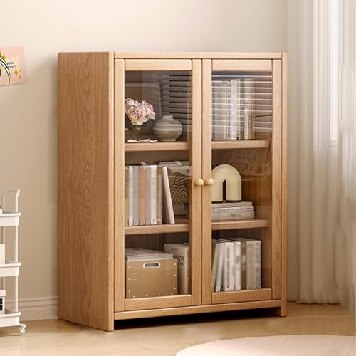 WLCNYL Vitrine, durchsichtiges Acryldisplay, Vitrine mit erhöhtem Bodendesign, 2 Ausführungen erhältlich, geeignet für Arbeitszimmer, Büros usw. (Größe: Doppeltür: 23,6 x 11,8 x 39,3 Zoll) von WLCNYL