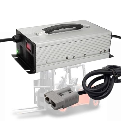 WLEJSL Hochleistungsladegerät 48 V 30 A Bleiakkuladegerät Elektrostaplerladegerät für Elektrostapler Elektroauto Elektroboot mit LED Anzeige,120A von WLEJSL