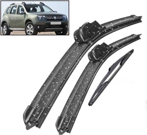 WLFgxr Scheibenwischer für Renault Dacia Duster 1 2013-2016,Auto Scheibenwischer Frontscheibe Scheibenwischerblätter Vorne Und Hinten Set von WLFgxr