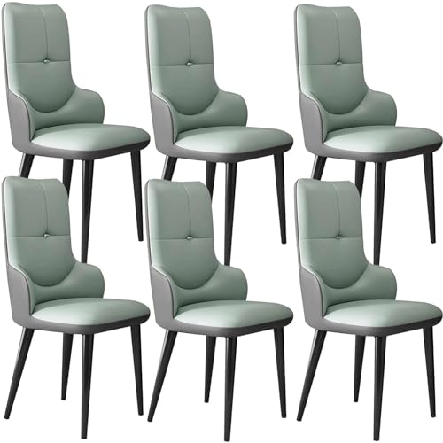 WLGDBXF Stühle Nordic Modern Esszimmerstuhl, Küchenstühle 6er-Set, Beistellstuhl mit hochdichtem Schwammkissen, Hotel-Verhandlungsstuhl Modern von WLGDBXF
