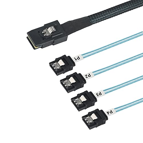 WLGQ Array Disk-Kabel Mini SAS 36-polig SFF-8087 Stecker auf 4 SATA 7-polige Buchse, Mini SAS Host/Controller auf 4 SATA Target Backplane 0,5M WLGQ Array Disk-Kabel Mini SAS 36-polig SFF-8087 Stecker auf 4 SATA 7-polige Buchse, Mini SAS Host/Controller auf 4 SATA Target Backplane 0,5M von WLGQ