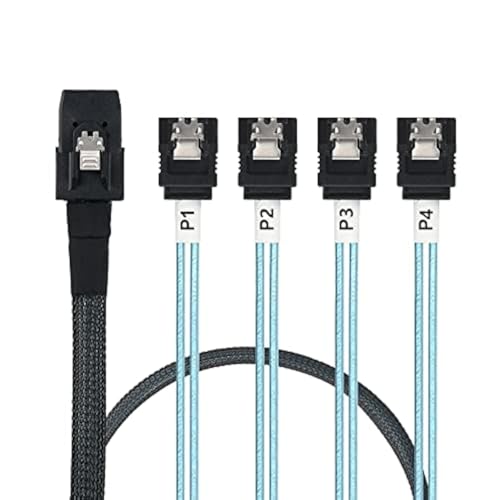WLGQ Array Disk-Kabel MiniSAS 36-polig SFF-8087 auf 4 SATA 7-poliges Kabel, Mini SAS Host/Controller auf 4 SATA-Target/Backplane, 1M WLGQ Array Disk-Kabel MiniSAS 36-polig SFF-8087 auf 4 SATA 7-poliges Kabel, Mini SAS Host/Controller auf 4 SATA-Target/Backplane, 1M von WLGQ