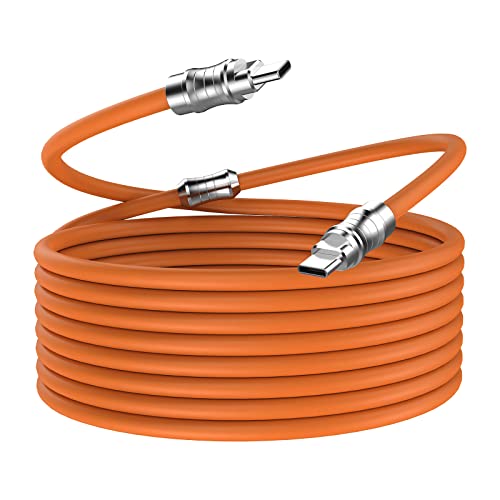 WLGQ USB C to USB C PD100W Hautfreundliches flüssiges Silikon Material Schnellladekabel USB Typ C Interface Gerät Universal Ladekabel (Orange 3m) von WLGQ
