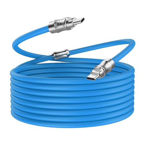 WLGQ USB C to USB C PD100W Hautfreundliches flüssiges Silikon Material Schnellladekabel USB Typ C Interface Gerät Universal Ladekabel (blau 3m) von WLGQ
