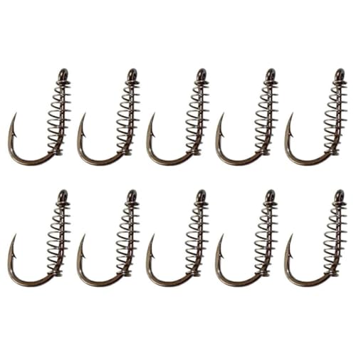 20 stücke Federhaken Köder Künstliche Angelgeräte Outdoor Angelhaken Angeln Biss for Angelzubehör High-Carbon Stahl(15#) von WLH Alexanders