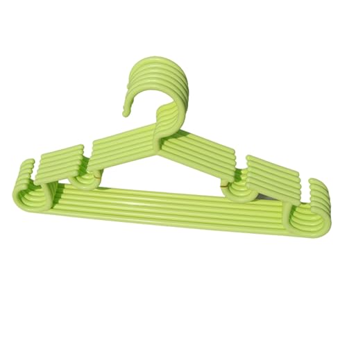 Kleiderbügel Rutschfester Kleiderbügel aus Kunststoff for Kinderkleidung, doppelt verwendbar for trockene und nasse Kleidung, for Schlafzimmer und Kindertagesstätten Bügel(Groen,One Size) von WLH Alexanders