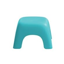 Tritthocker 4 Stück Tritthocker aus Kunststoff, stapelbar, rutschfest, Fußhocker for abgerundete Ecken, Badezimmer, Wohnzimmer, Schlafzimmer hocker(Bleu,16 * 25.2cm) von WLH Alexanders