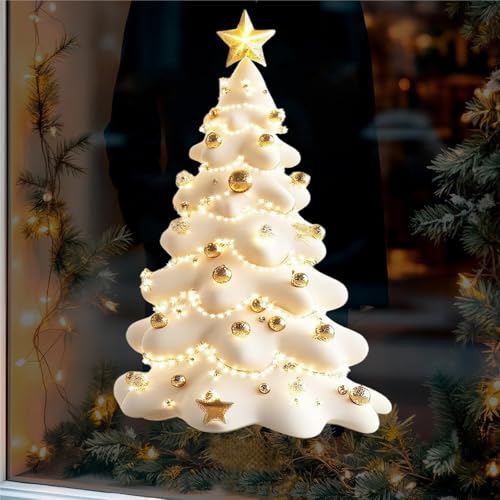 WLH Alexanders 2 stücke Goldene Weihnachtsbaum Fenster Klammert Aufkleber Winter Weihnachten Fenster Tür Aufkleber Dekor for Home Schule Büro Party WLH Alexanders 2 stücke Goldene Weihnachtsbaum Fenster Klammert Aufkleber Winter Weihnachten Fenster Tür Aufkleber Dekor for Home Schule Büro Party von WLH Alexanders