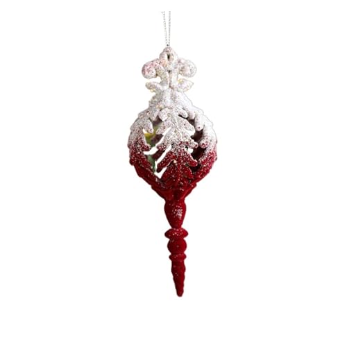 WLH Alexanders 3 stücke Weihnachten Festliche Beflockung Ornamente for Baum Dekoration Stern Schneeflocke Luxuriöse Baum Ornamente Liefert(Small Screw) von WLH Alexanders