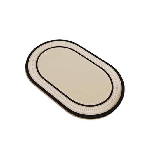 WLH Alexanders Badezimmer-Toiletten-Fußmatten Diatomeenschlamm-absorbierender Teppich rutschfeste Teppiche for Badezimmerboden-Toilettenbadewannen-Waschtisch(Ellipse,50CM) von WLH Alexanders