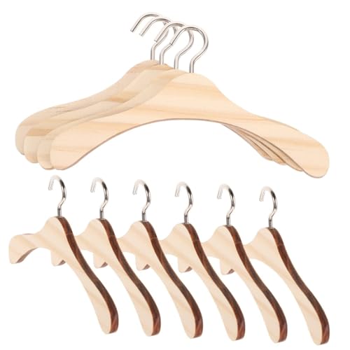 WLH Alexanders Kleiderbügel 10 Stück Kleiderbügel aus Massivholz, kleine Stützstangen, verwendet for Puppen- oder Haustierkleidung, geeignet for Kindergarderoben und Balkone Bügel(16cm) von WLH Alexanders