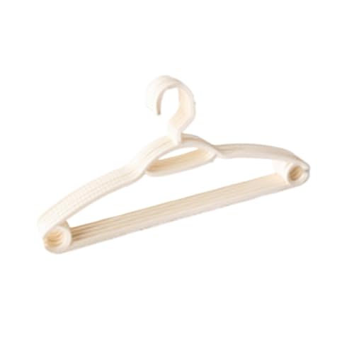 WLH Alexanders Kleiderbügel 10er-Pack Kleiderbügel aus Kunststoff, spurlos, schulterfrei, Eckregal for Erwachsene, for Zuhause, Schlafsaal, strapazierfähig, trocken und nass Bügel(Blanc) von WLH Alexanders