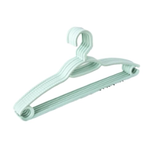 WLH Alexanders Kleiderbügel 10er-Pack Kleiderbügel aus Kunststoff, spurlos, schulterfrei, Eckregal for Erwachsene, for Zuhause, Schlafsaal, strapazierfähig, trocken und nass Bügel(Groen) von WLH Alexanders
