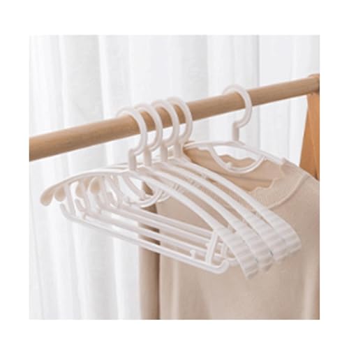 WLH Alexanders Kleiderbügel 10er-Pack Kleiderbügel aus Kunststoff, strapazierfähig, trocken und nass, spurlos, rutschfest, for den Haushalt, breite Schulter Bügel(Blanc) von WLH Alexanders