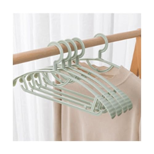 WLH Alexanders Kleiderbügel 10er-Pack Kleiderbügel aus Kunststoff, strapazierfähig, trocken und nass, spurlos, rutschfest, for den Haushalt, breite Schulter Bügel(Groen) von WLH Alexanders