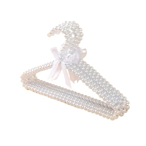 WLH Alexanders Kleiderbügel 2-teiliger Kleiderbügel mit Perlenschleife, kreativer Kleider-Organizer, platzsparend, vielseitig einsetzbar, rutschfest, for Schlafzimmer und Geschäfte Bügel(Blanc,30cm) WLH Alexanders Kleiderbügel 2-teiliger Kleiderbügel mit Perlenschleife, kreativer Kleider-Organizer, platzsparend, vielseitig einsetzbar, rutschfest, for Schlafzimmer und Geschäfte Bügel(Blanc,30cm) von WLH Alexanders