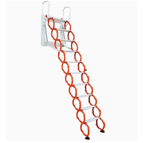 WLH Alexanders Loft Leiter Wandmontage Deckenklappleiter 500 kg Dachboden Treppe Down Loft Ladder Telescoping Leiter Handbuch Down von WLH Alexanders
