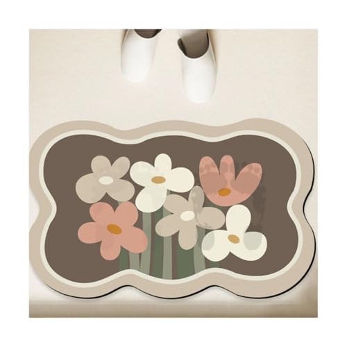 WLH Alexanders Toilettenmatte U-förmig Oval Schnelltrocknend rutschfest Handwaschbar Badezimmerteppich-Set for Bad Und Toilette(Color,Oval1) von WLH Alexanders