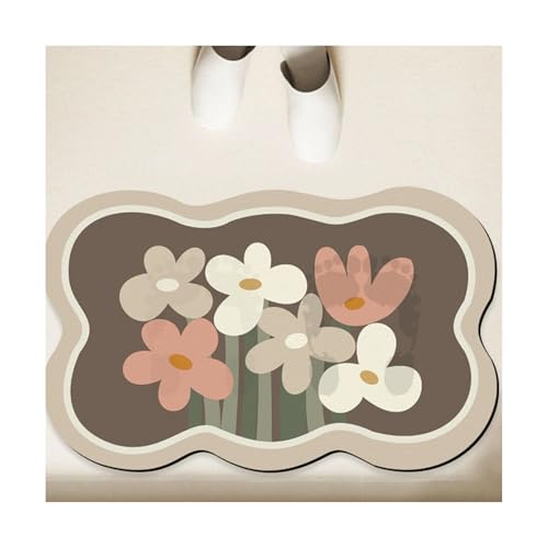 WLH Alexanders Toilettenmatte U-förmig Oval Schnelltrocknend rutschfest Handwaschbar Badezimmerteppich-Set for Bad Und Toilette(Color,Oval3) von WLH Alexanders