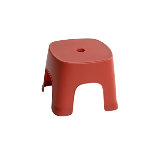 WLH Alexanders Tritthocker 4-teiliger Toiletten-Tritthocker, Rutschfester Fußhocker for Bad und Küche, stapelbare Schuhbank aus Kunststoff for Wohnzimmer und Badezimmer hocker(Rosso) von WLH Alexanders