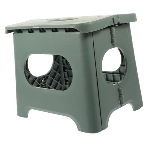 WLH Alexanders Tritthocker Klappbarer Tritthocker, Leichter Tritthocker aus Kunststoff, Faltbarer Fußhocker, rutschfeste Klapphocker for Küche, Badezimmer, Schlafzimmer hocker(Groen,Small) von WLH Alexanders