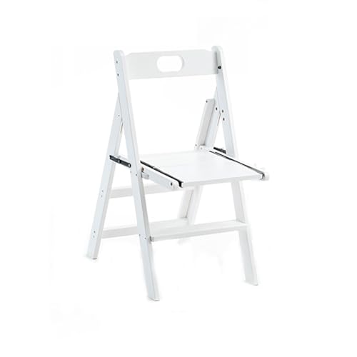 WLH Alexanders Tritthocker Multifunktionaler Treppenhocker, Mehrzweck-Treppenstuhl mit Armlehnen, umwandelbare, klappbare Trittbank for Küche und Büro hocker(Blanc) von WLH Alexanders